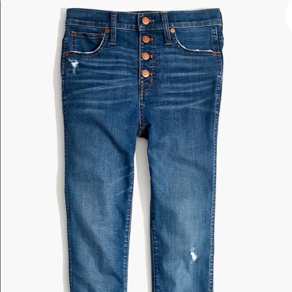 Madewell 10” high rise skinny jeans in Hanna Wash